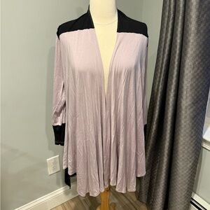 Elegant Black and lavender/lilac Women's  Cardigan- Comfy USA- NWT